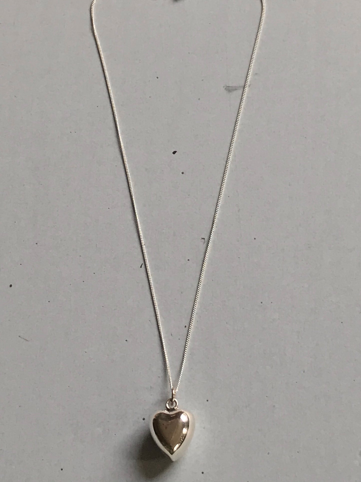 Big Bubble Silver Heart Necklace