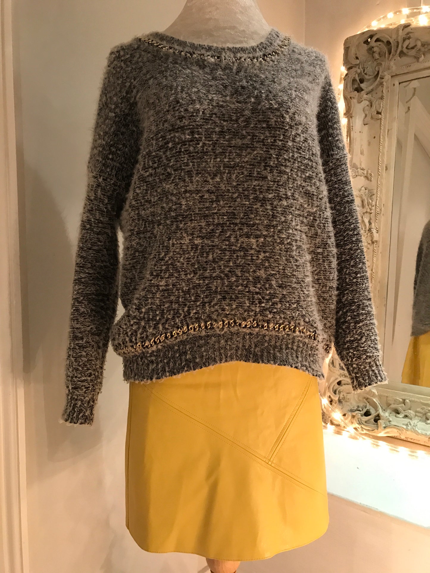 Grey metallic Cozy/Glam jumper