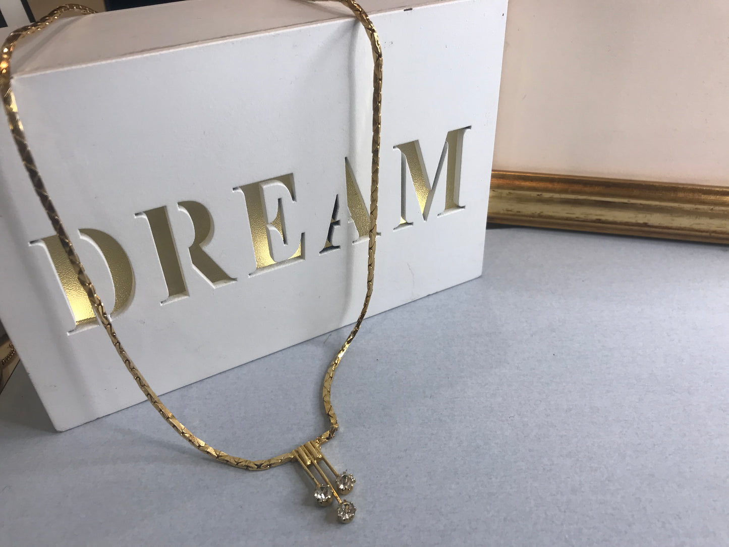 Tai-Bar Art Deco Vintage Gold-Plated Necklace