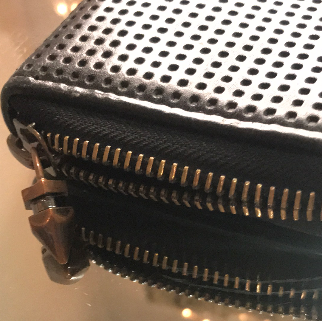 All Saints Leather Gold Zip-Wallet