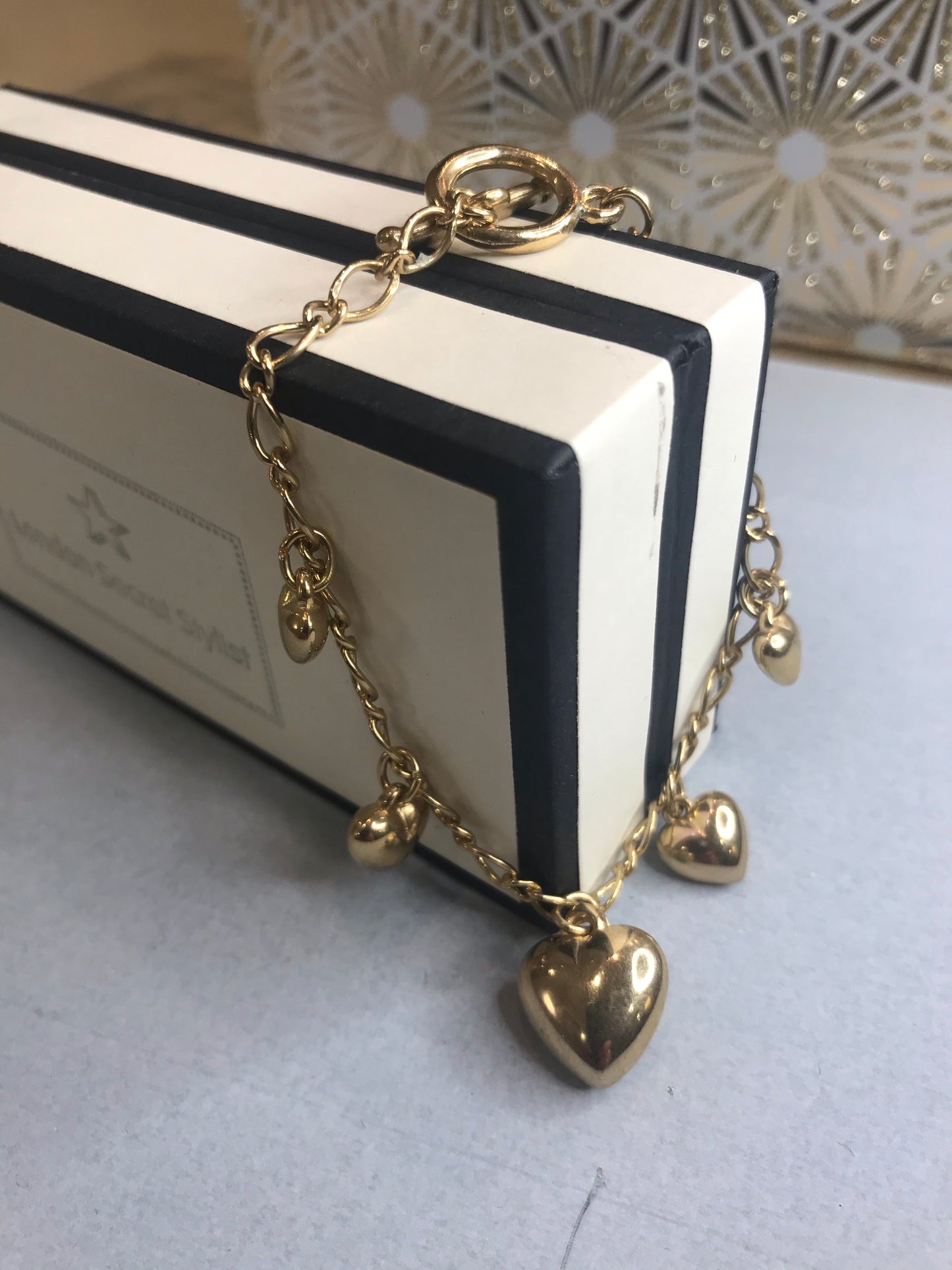 Vintage Gold LOVE HEART Bracelet