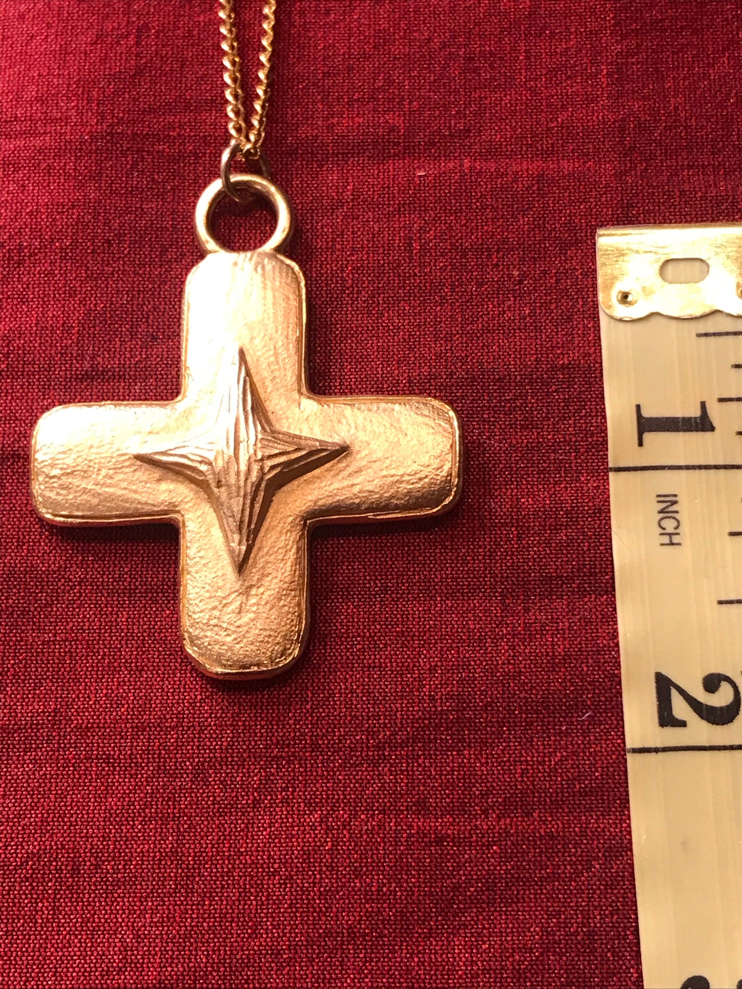 Vintage Gold Plated Star Crossed Lovers Necklace