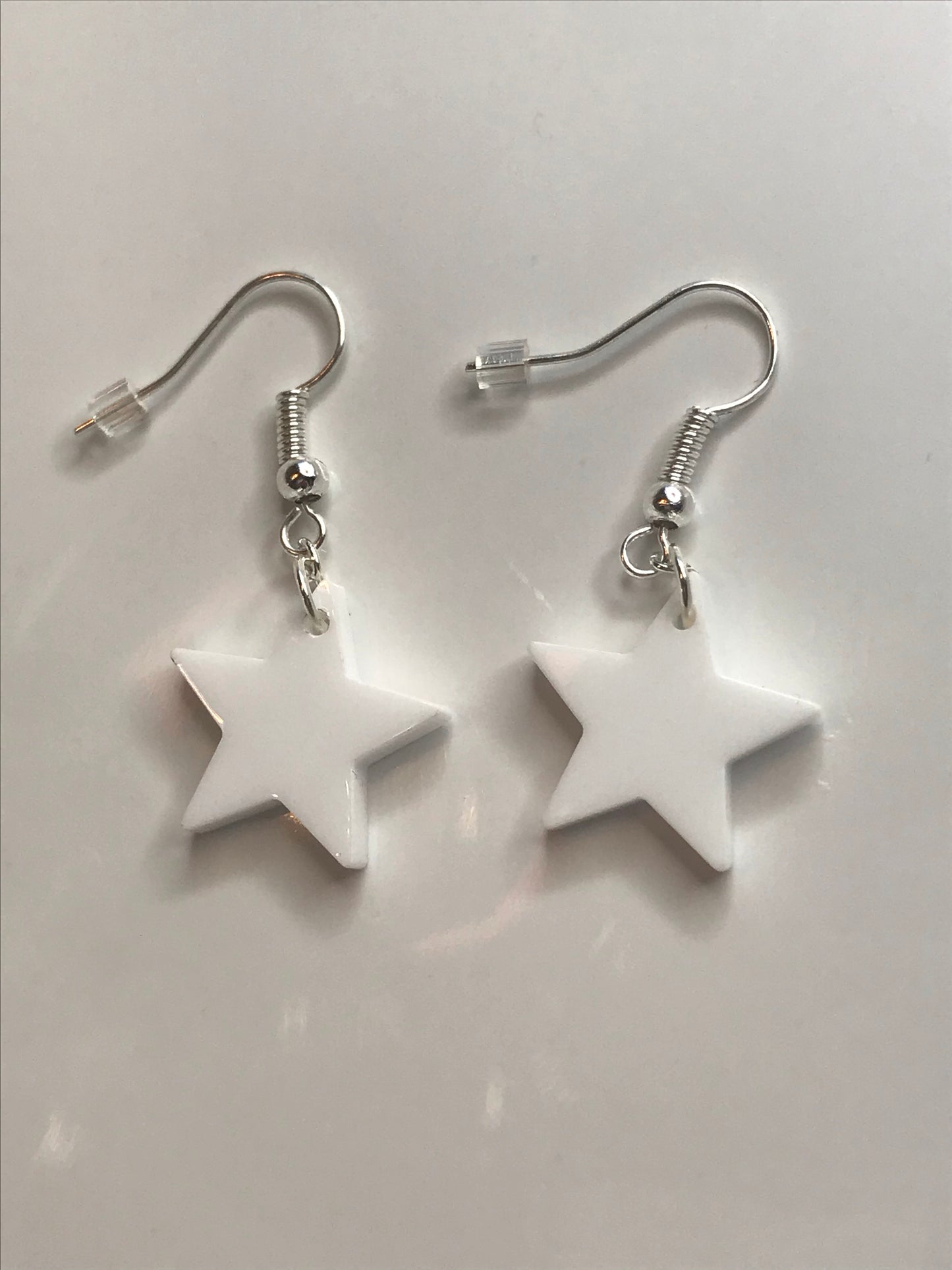 White Star Earrings