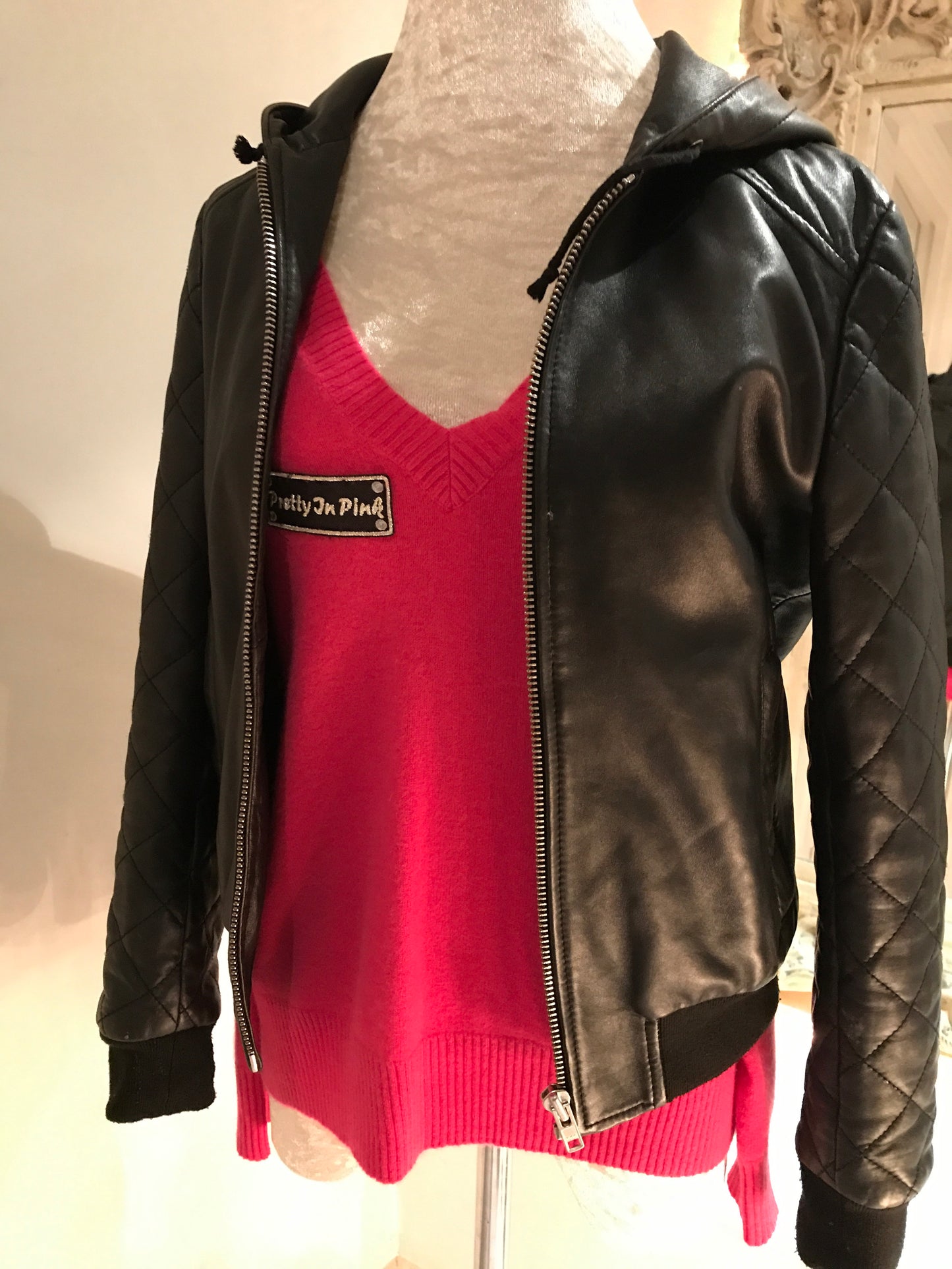 Whistles (THE PERFECT) Leather Bomber Jacket