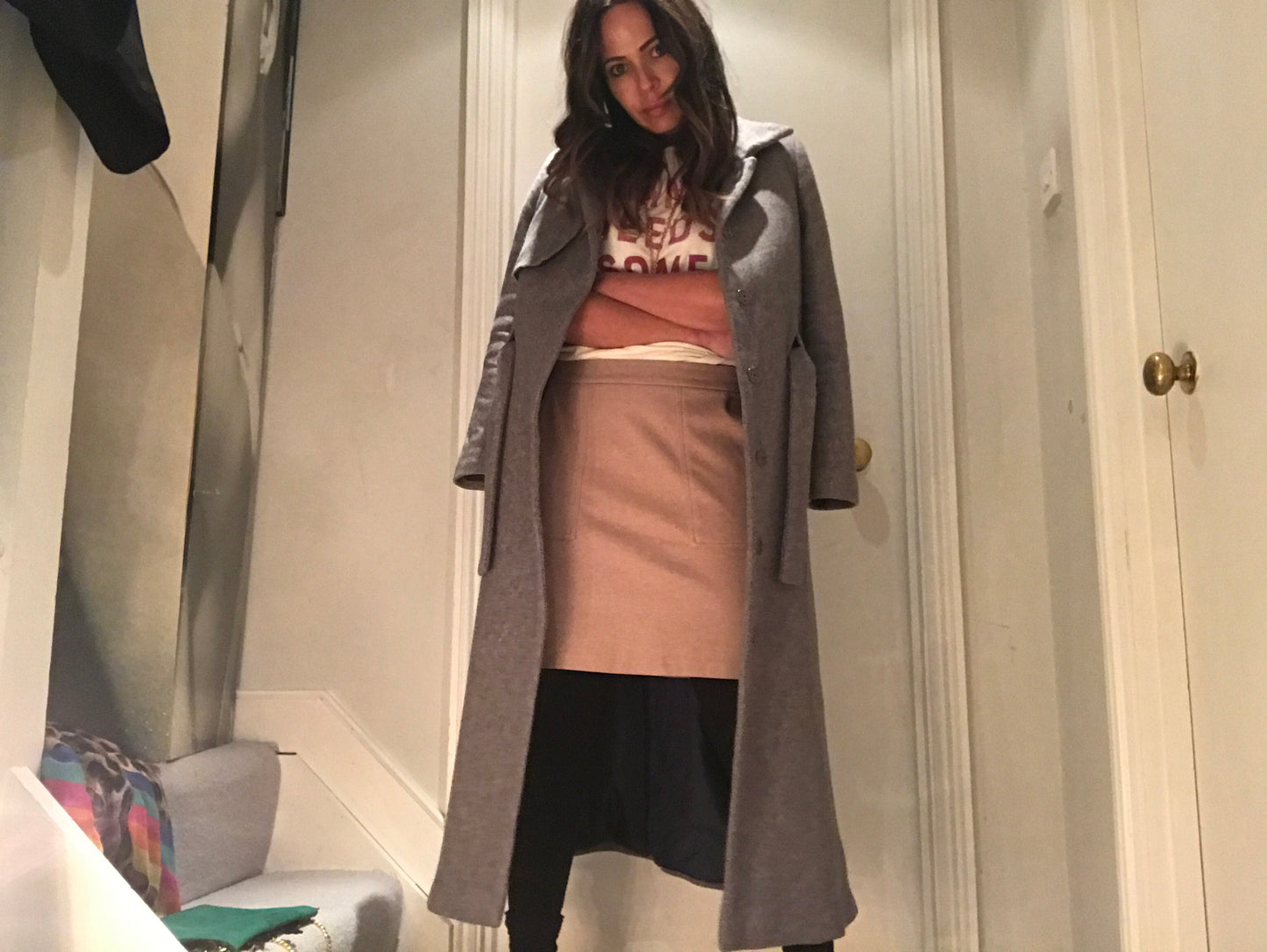 Secretary Supersoft Camel Skirt