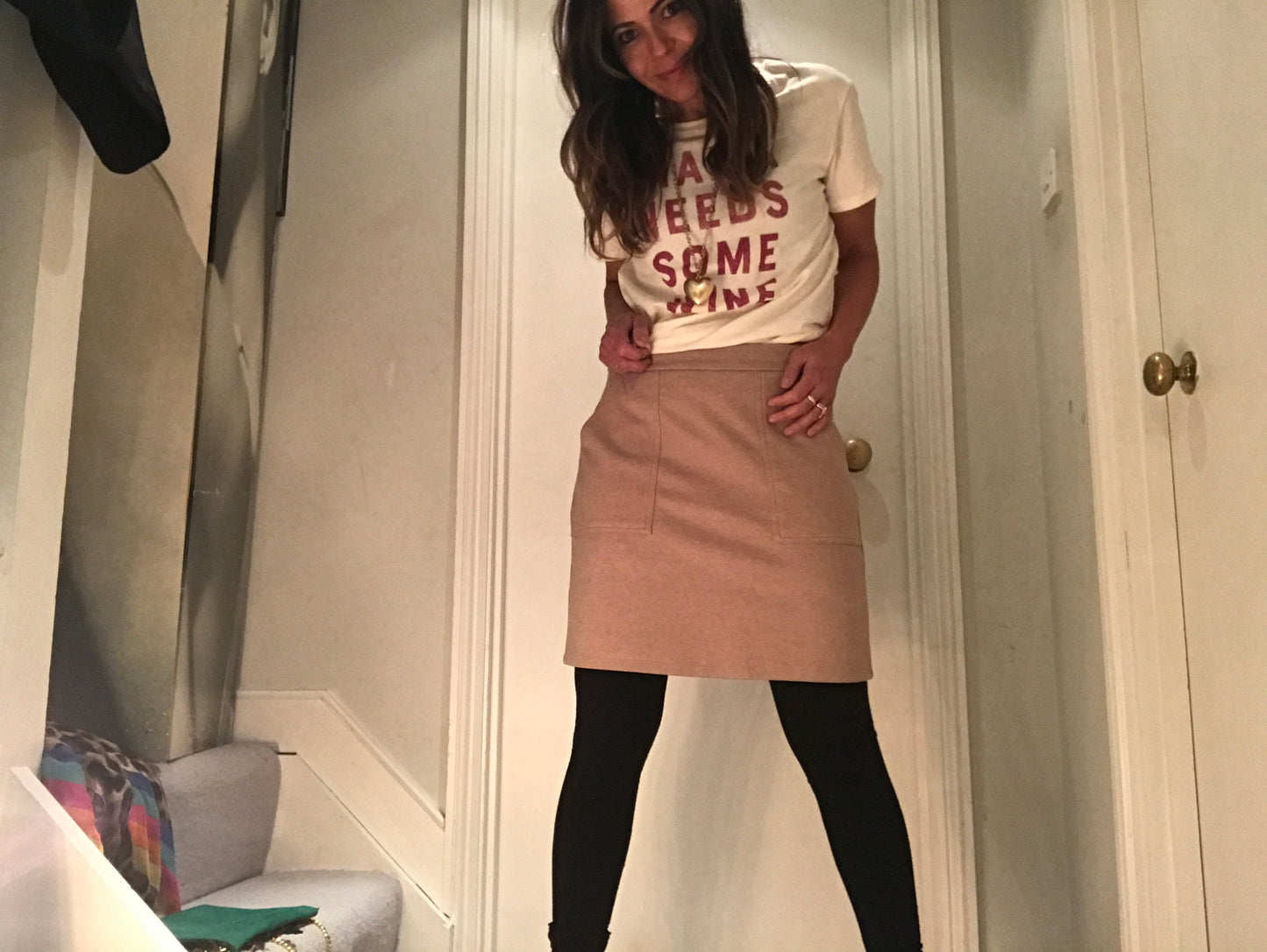 Secretary Supersoft Camel Skirt