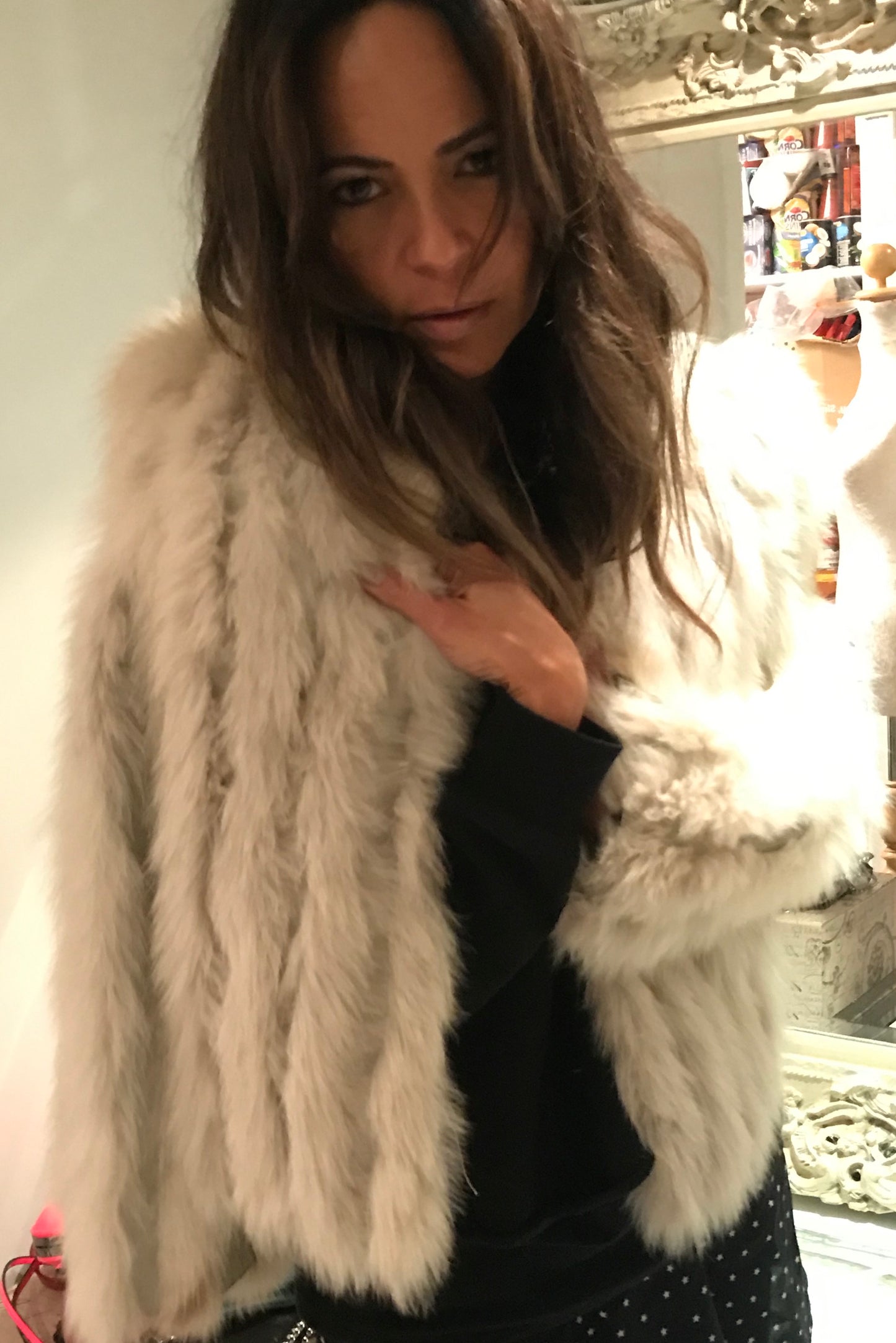 Mob Princess Cream Fur Coat