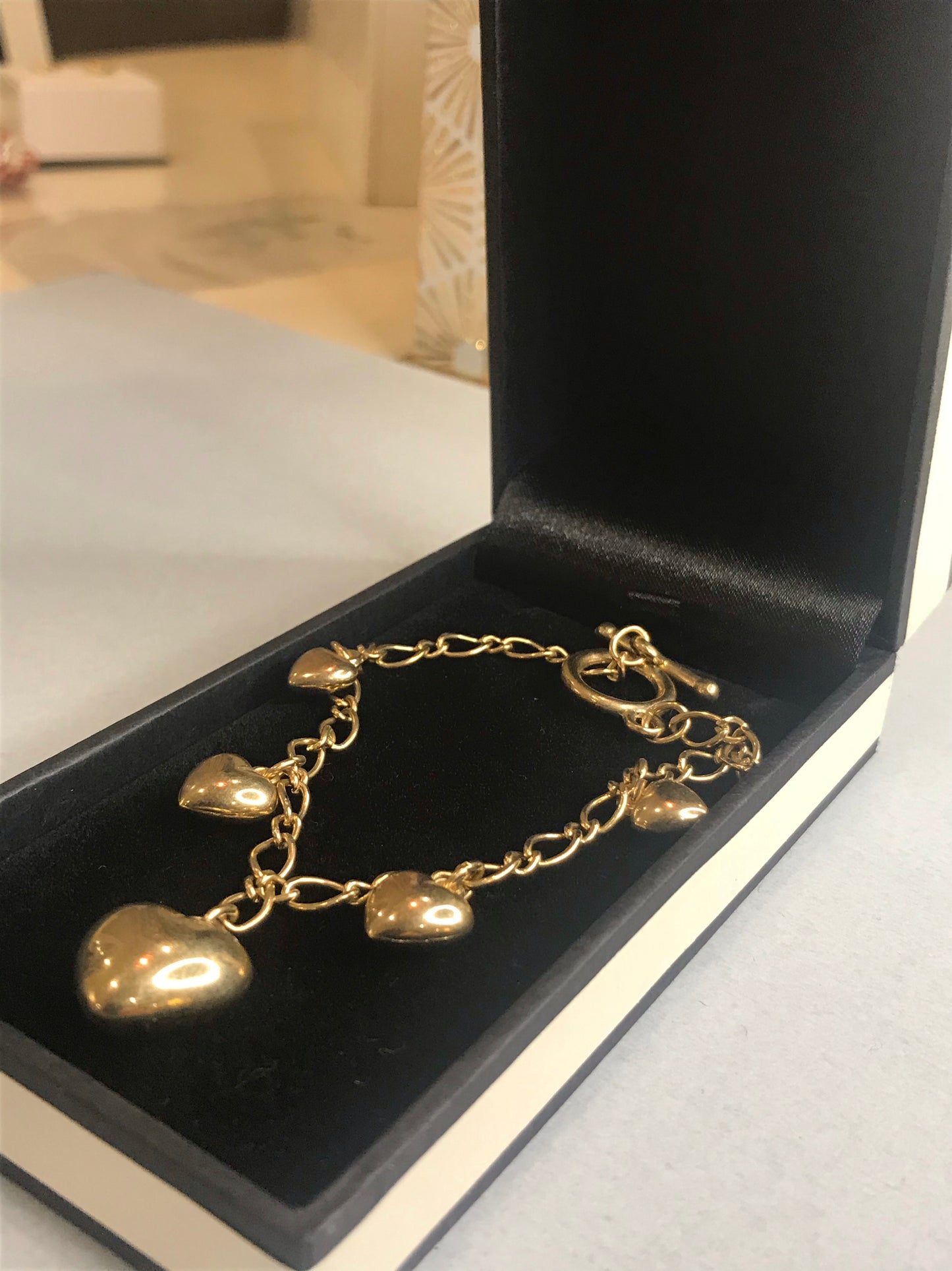 Vintage Gold LOVE HEART Bracelet