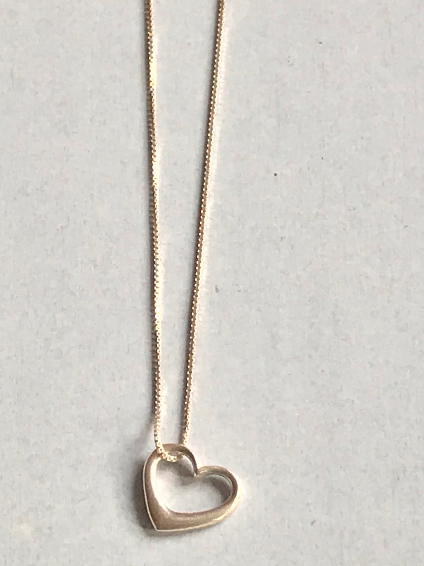 Floating Silver Heart Necklace