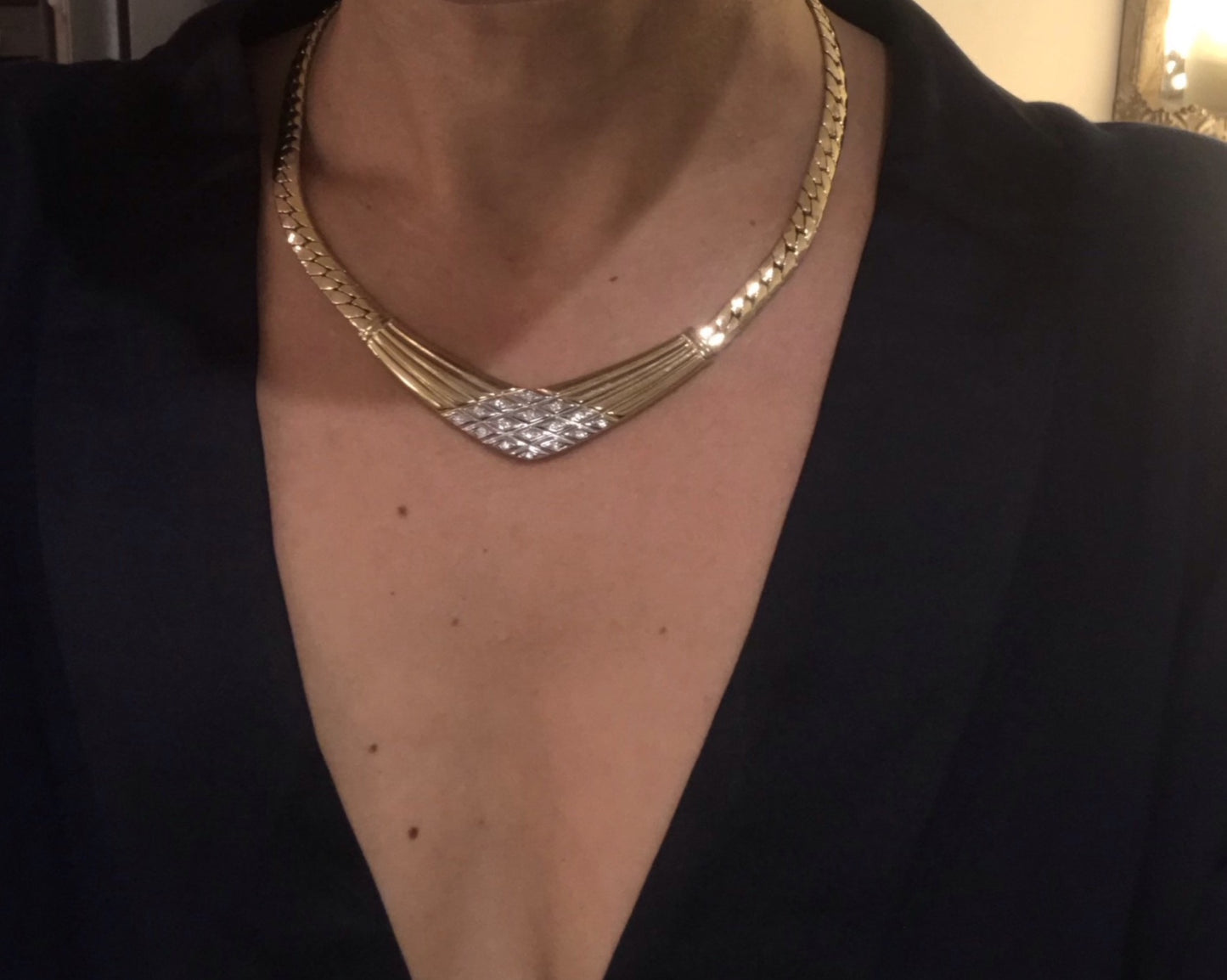 Will You Be My Diva Vintage Gold Necklace