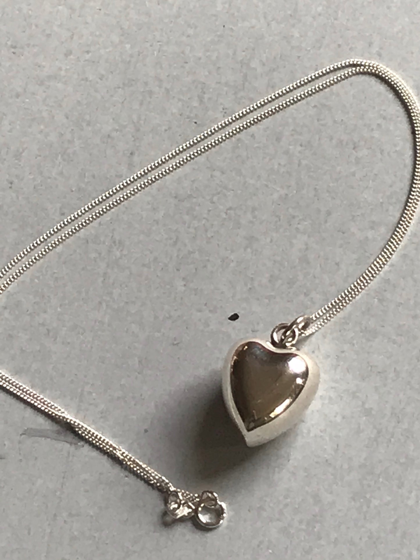 Big Bubble Silver Heart Necklace