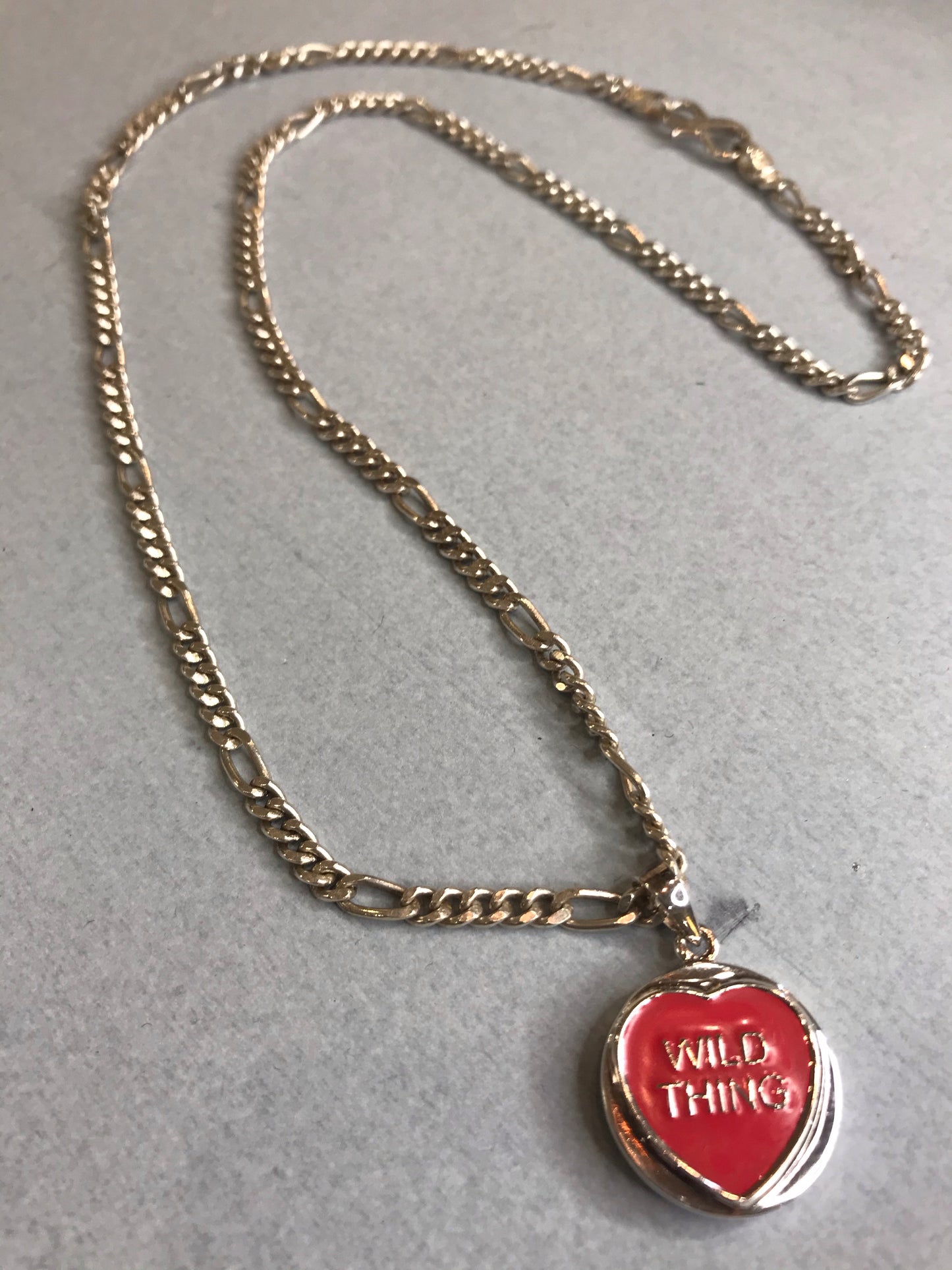 ‘Wild Thing’ (Love Heart) Silver/Pink Necklace