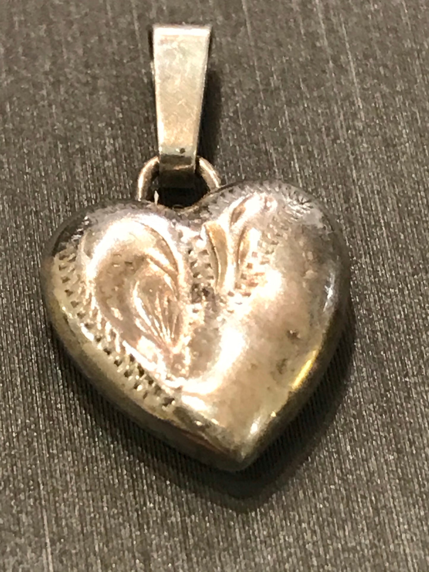Vintage Silver Sweetheart Heart Pendant
