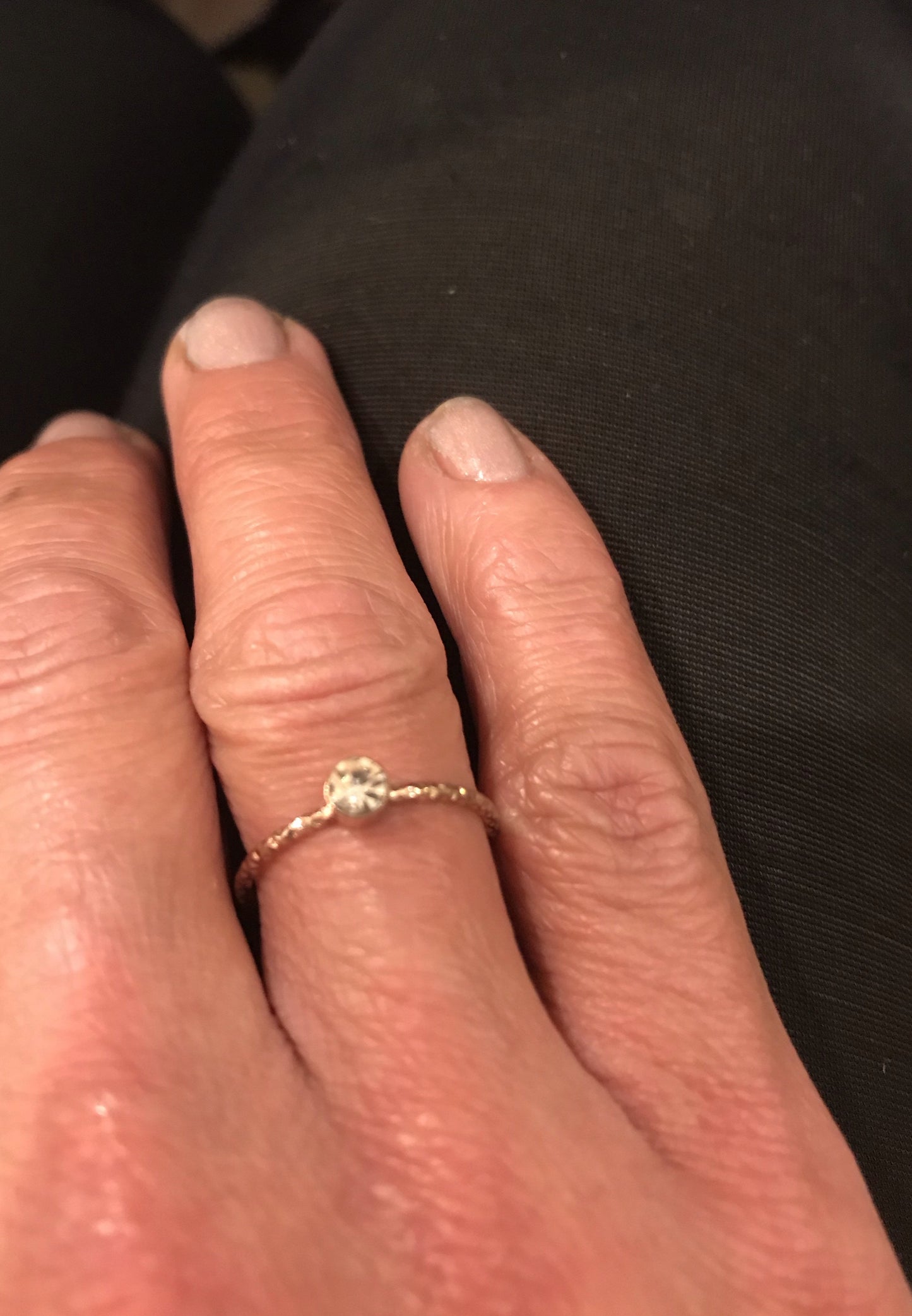 Rose Gold Droplet Ring