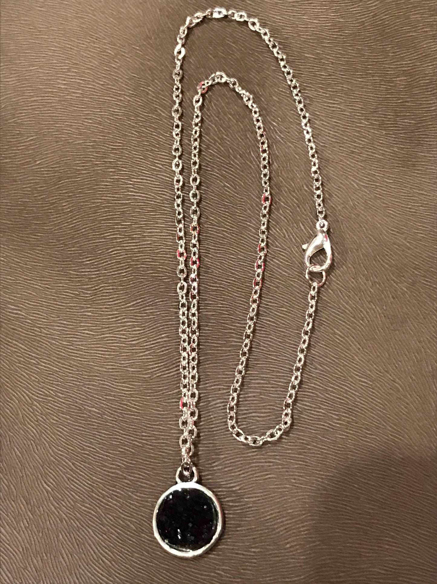 Black Lava Silver Necklace