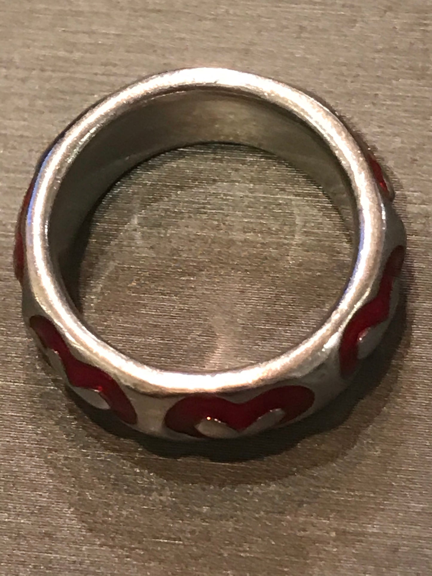 Seven Hearts Silver Ring