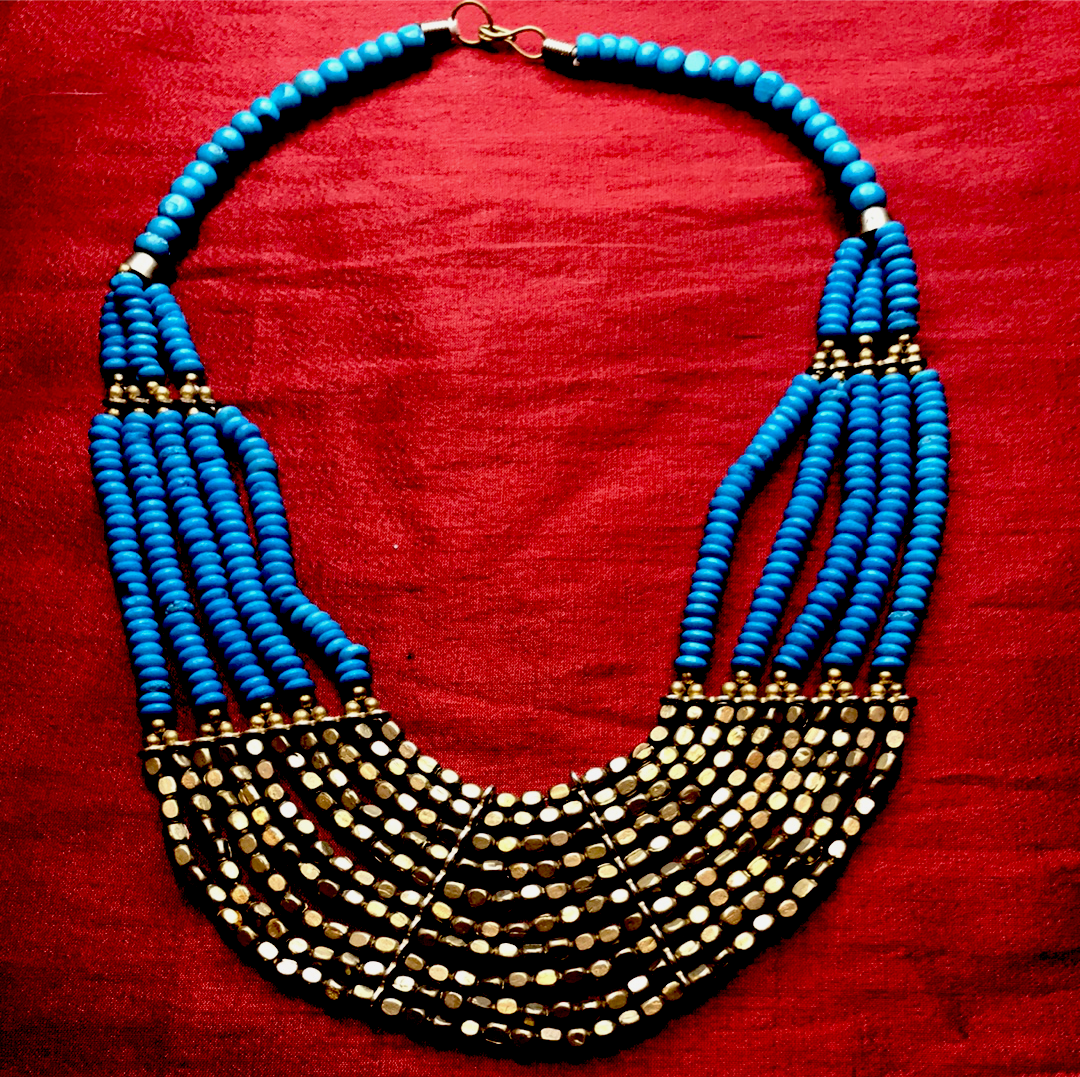 Cleopatra In Blue Necklace