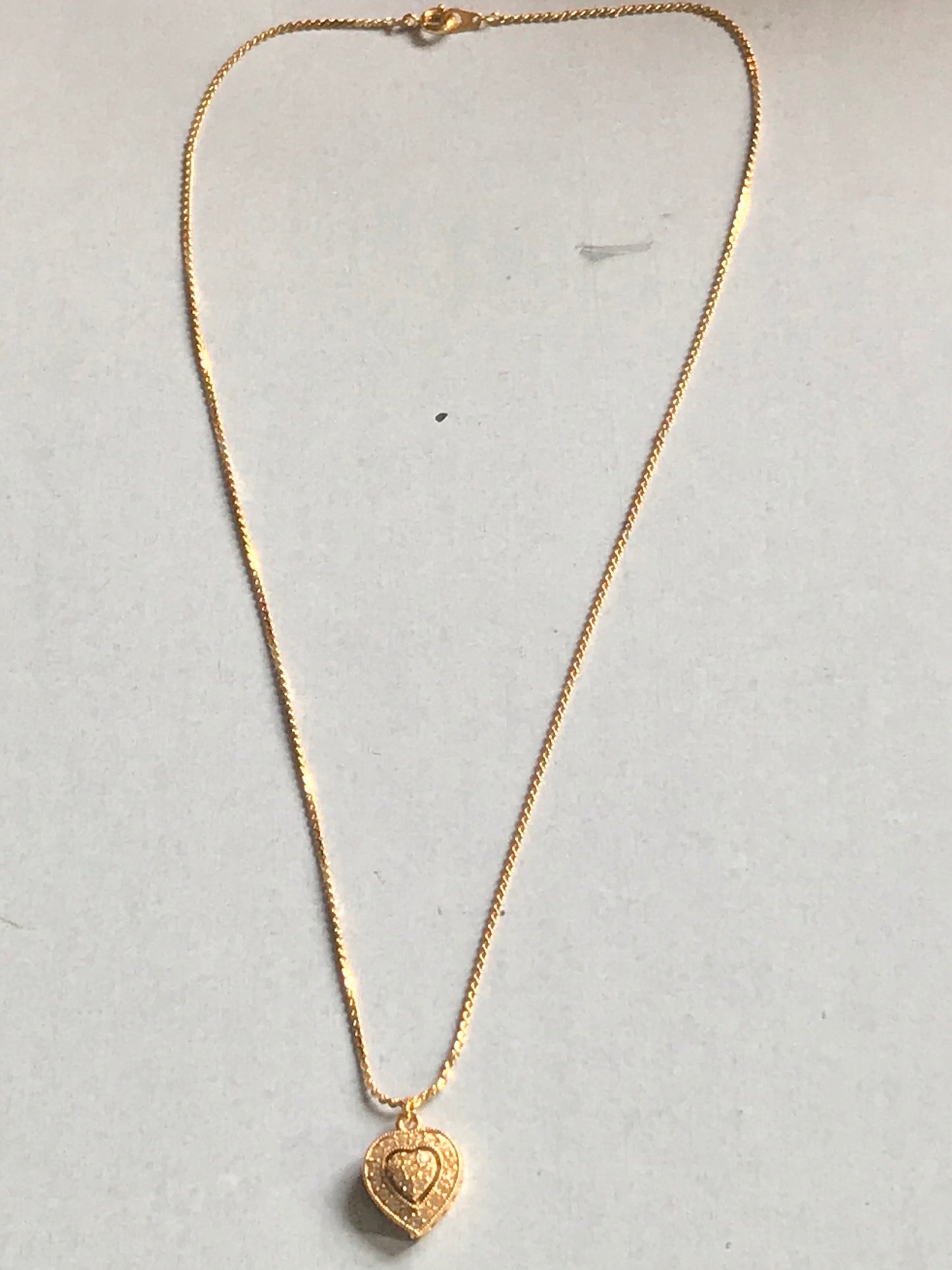 Embellished Golden Heart Necklace