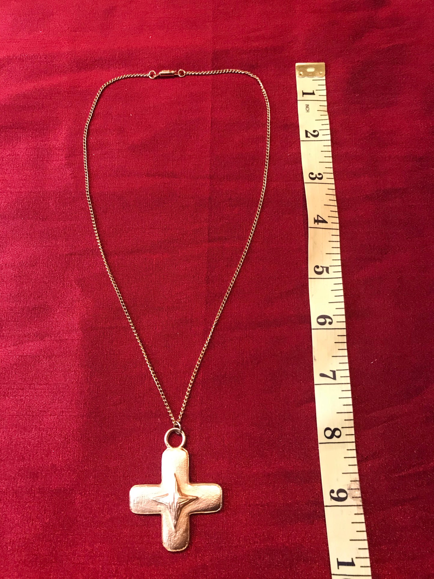 Vintage Gold Plated Star Crossed Lovers Necklace