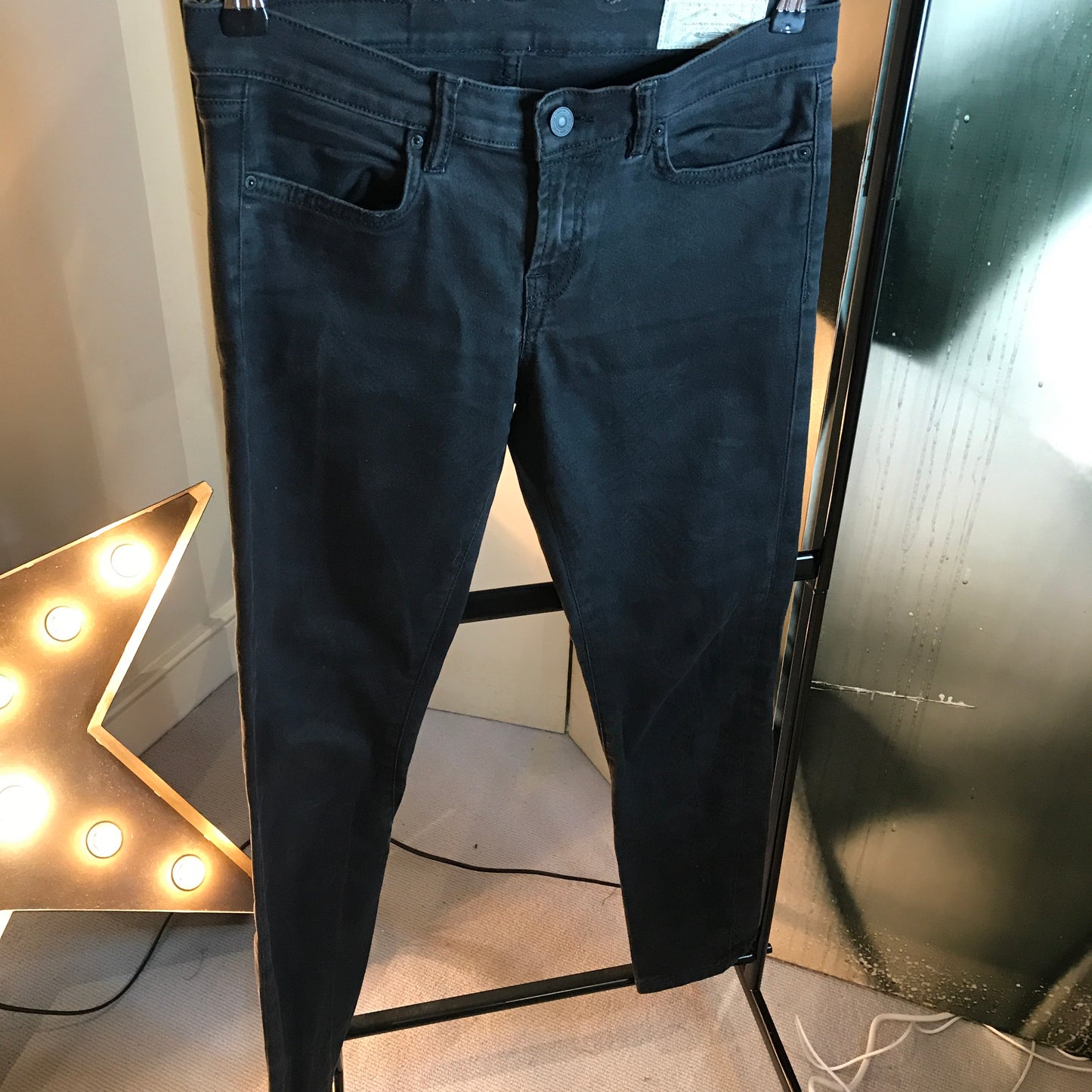 All Saints Black Ankle-Zipper Jeans