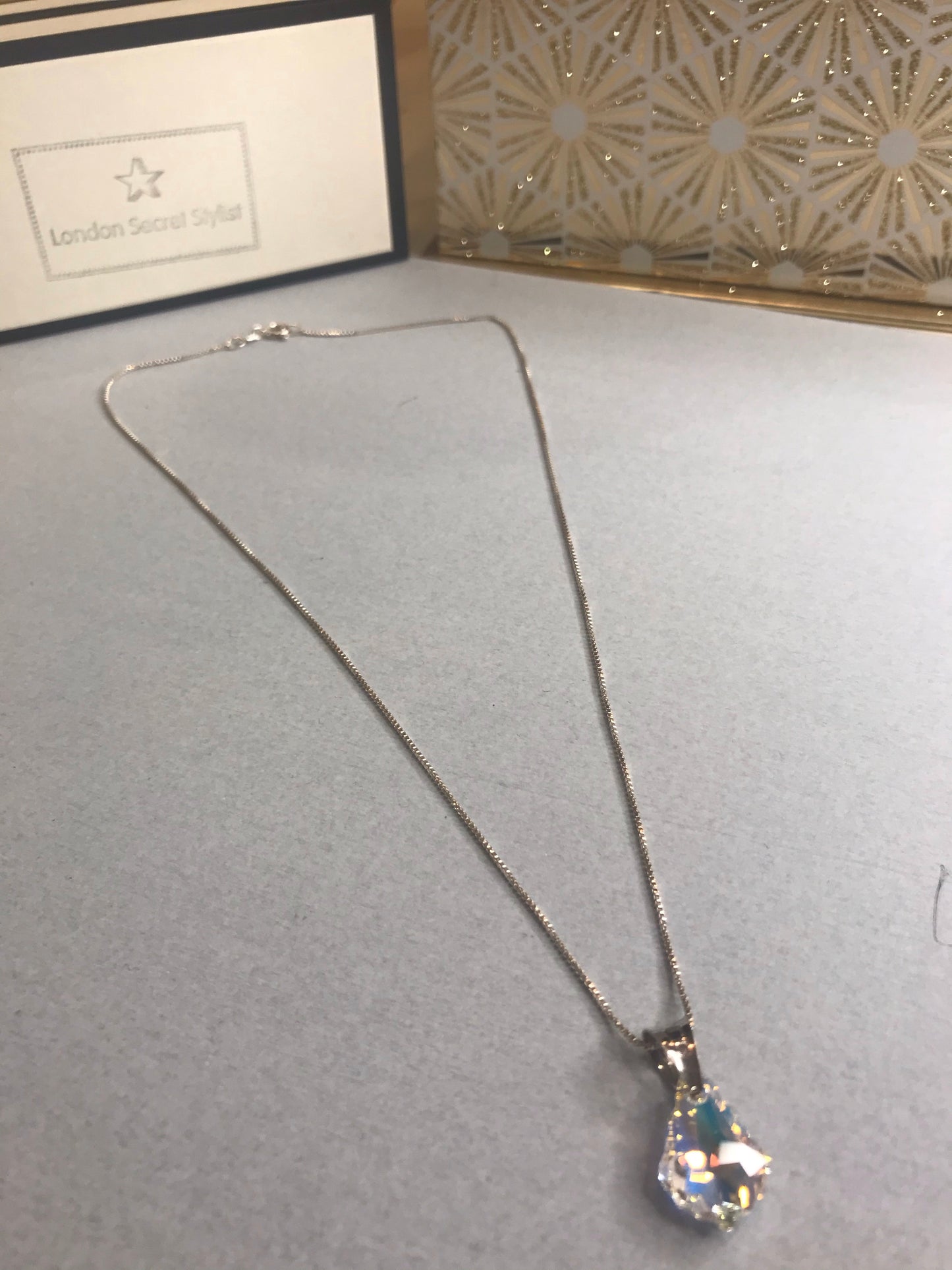 Greta Garbo Moon Drop Necklace