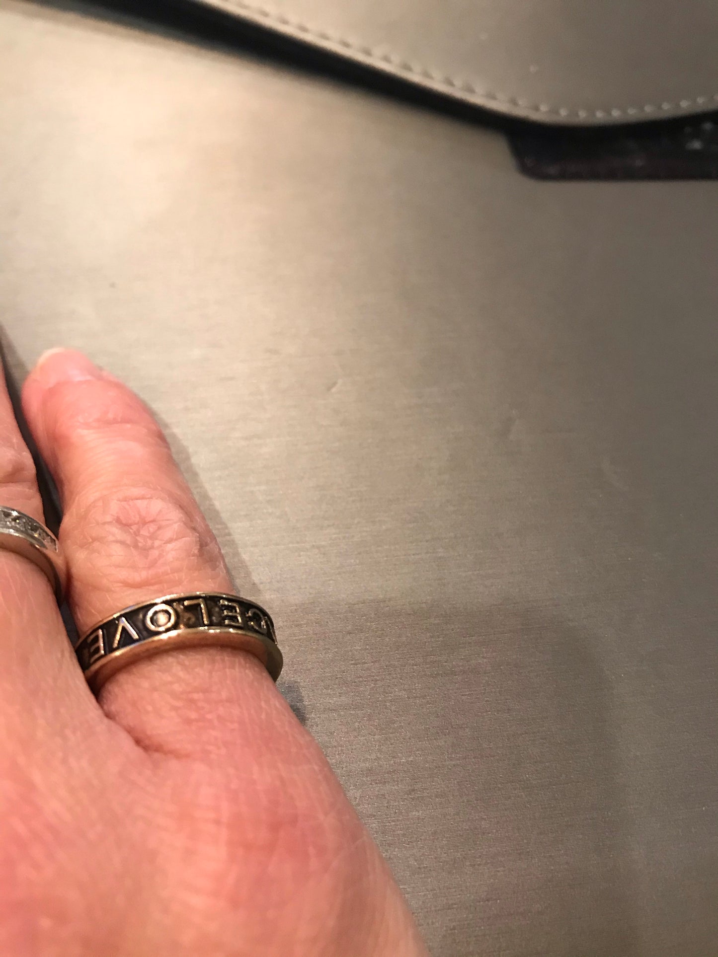 Vintage Love and Peace Ring