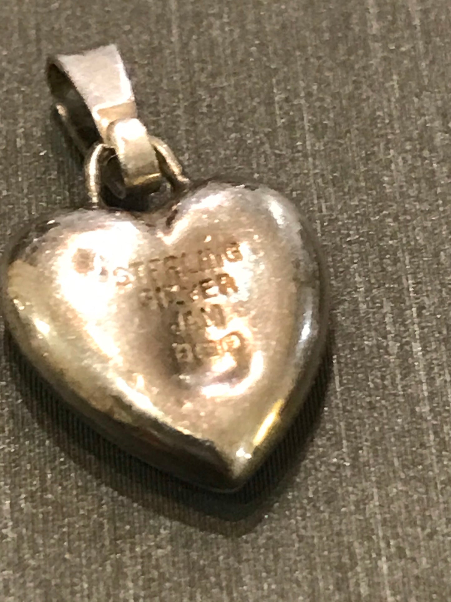 Vintage Silver Sweetheart Heart Pendant