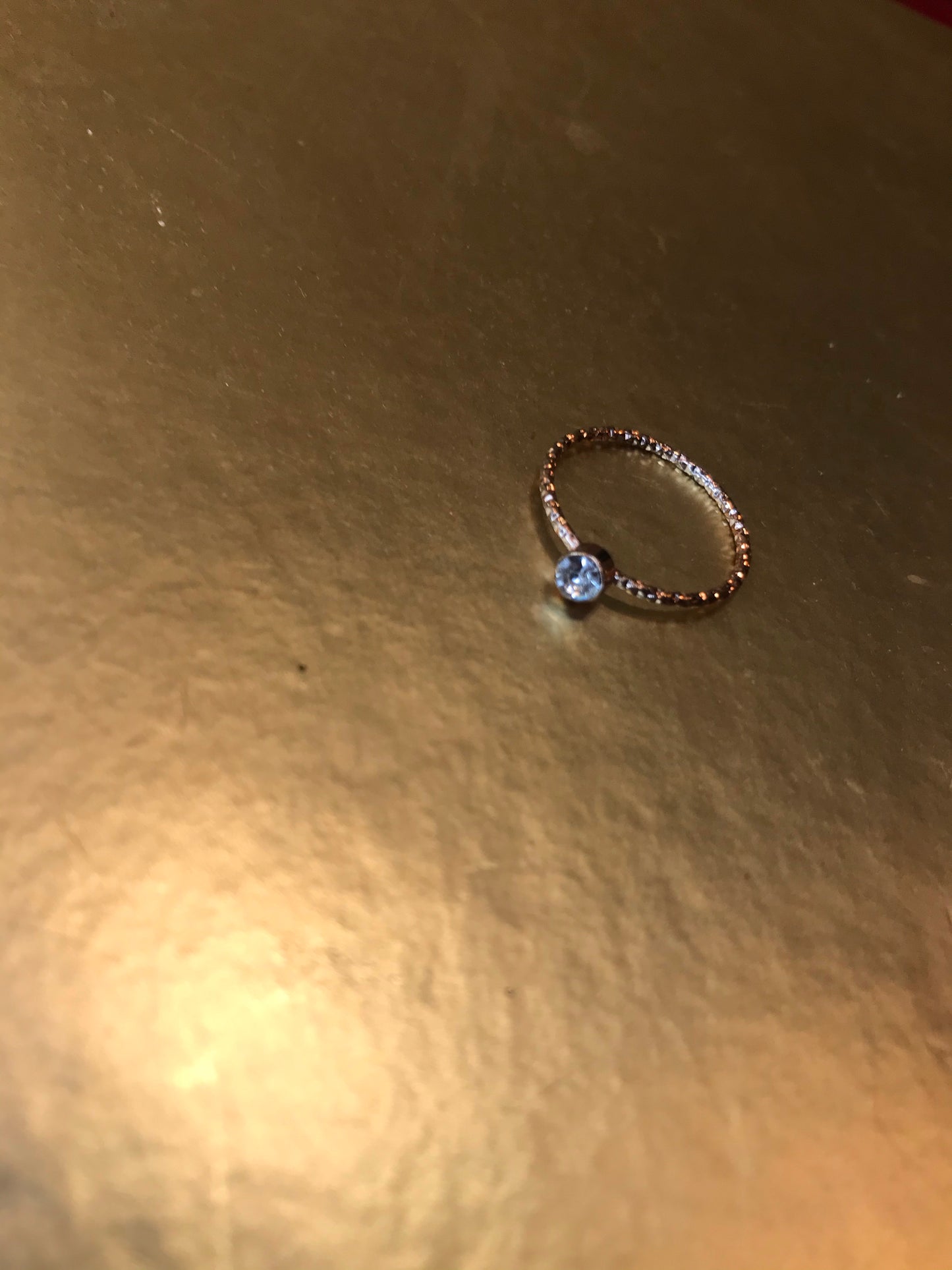 Rose Gold Droplet Ring