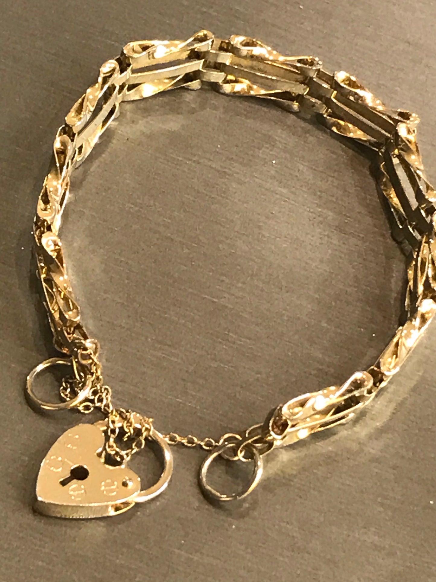 You Stole My Heart Vintage Gold-Plated Bracelet