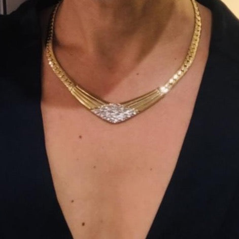 Will You Be My Diva Vintage Gold Necklace