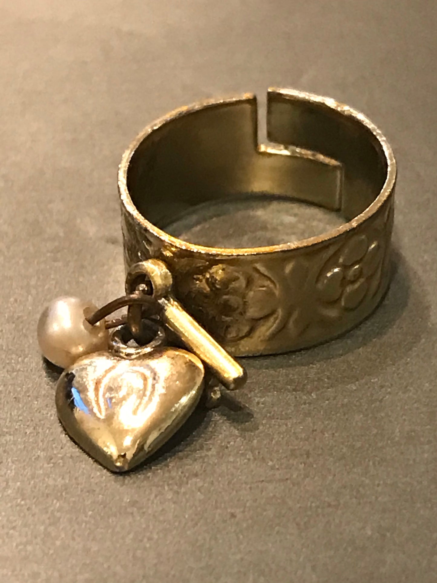 Key to my Heart Vintage Gold-Plated Ring