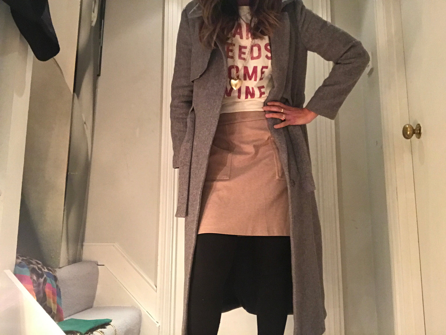 Secretary Supersoft Camel Skirt