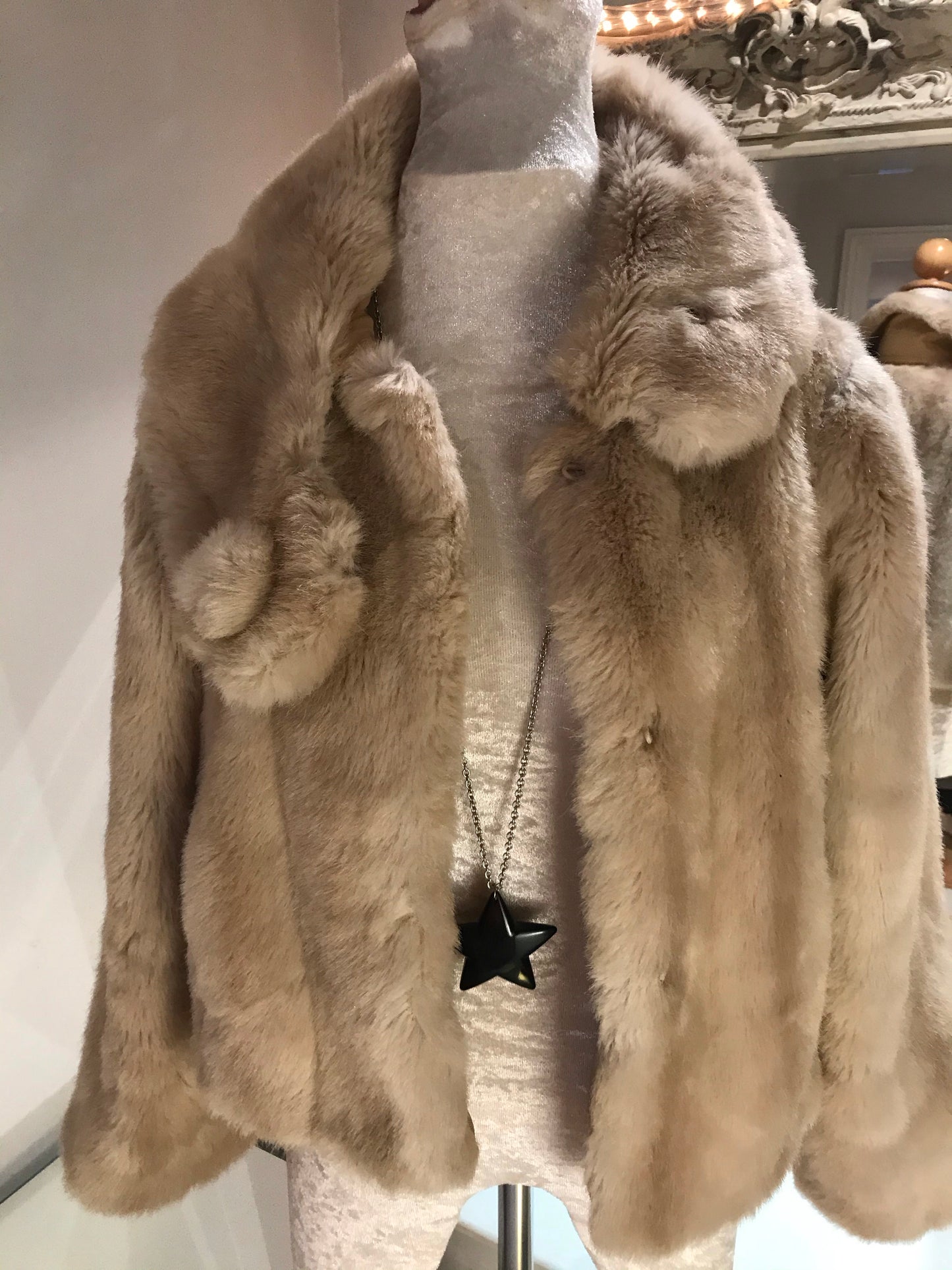 Hollywood Glamour Faux Fur Coat
