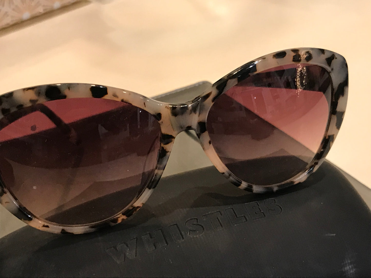 WHISTLES Animal Print Sunglasses