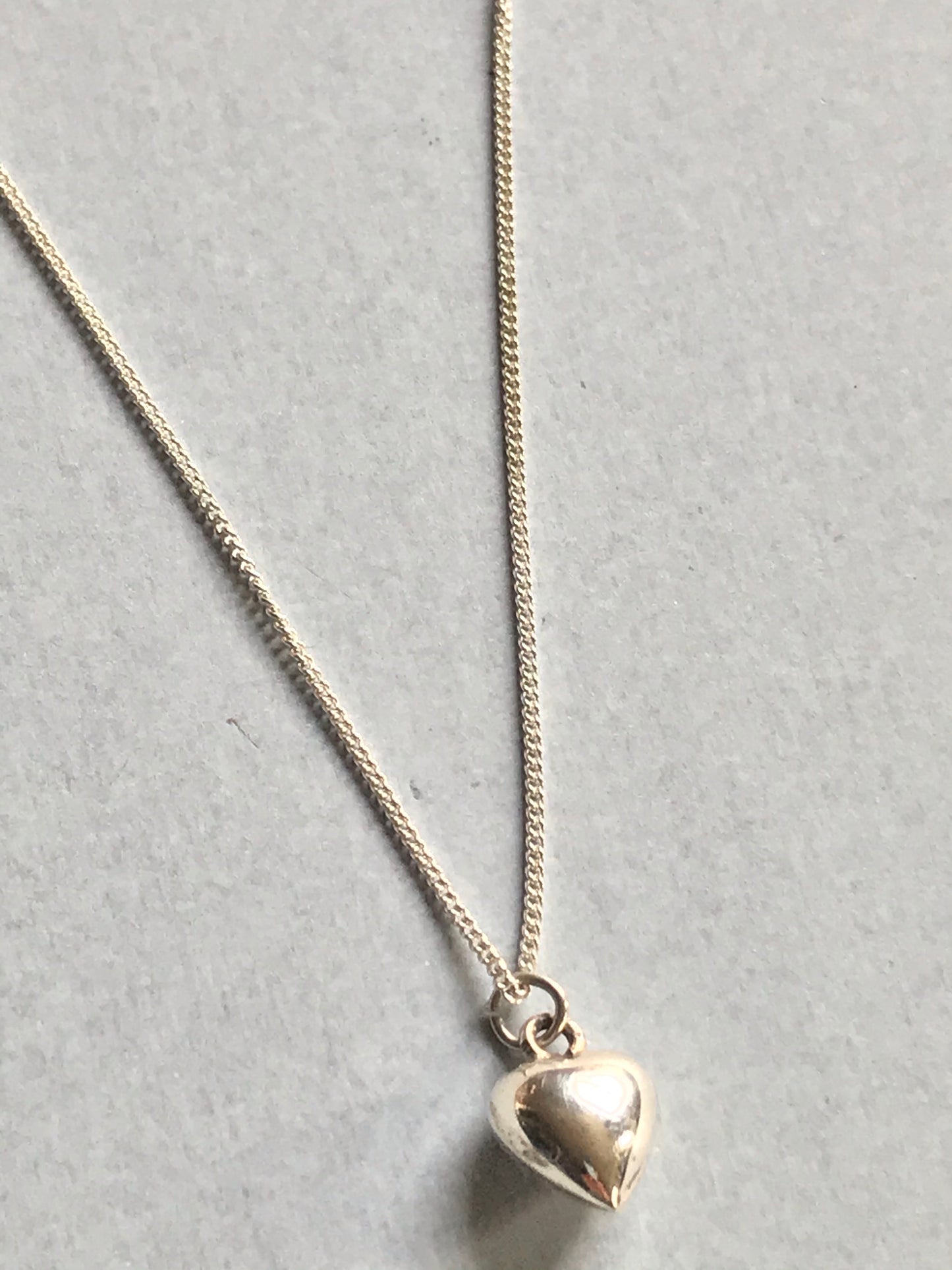 Silver Baby Bubble Love Heart Necklace