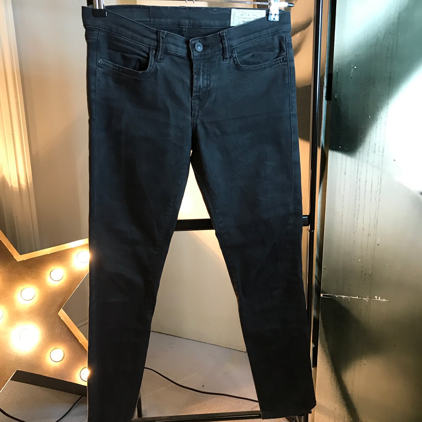 All Saints Black Ankle-Zipper Jeans