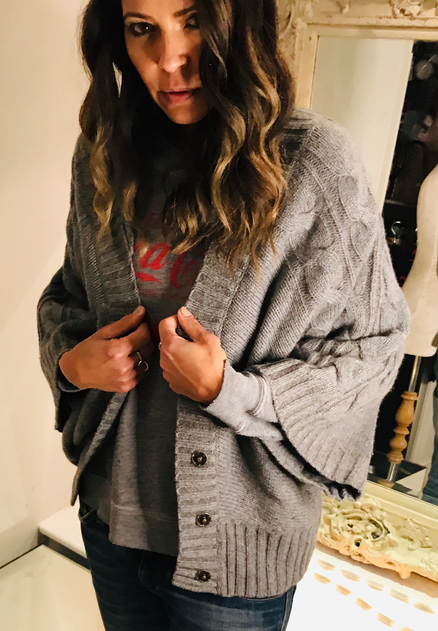 Smoke Grey Warm Winter Cardi