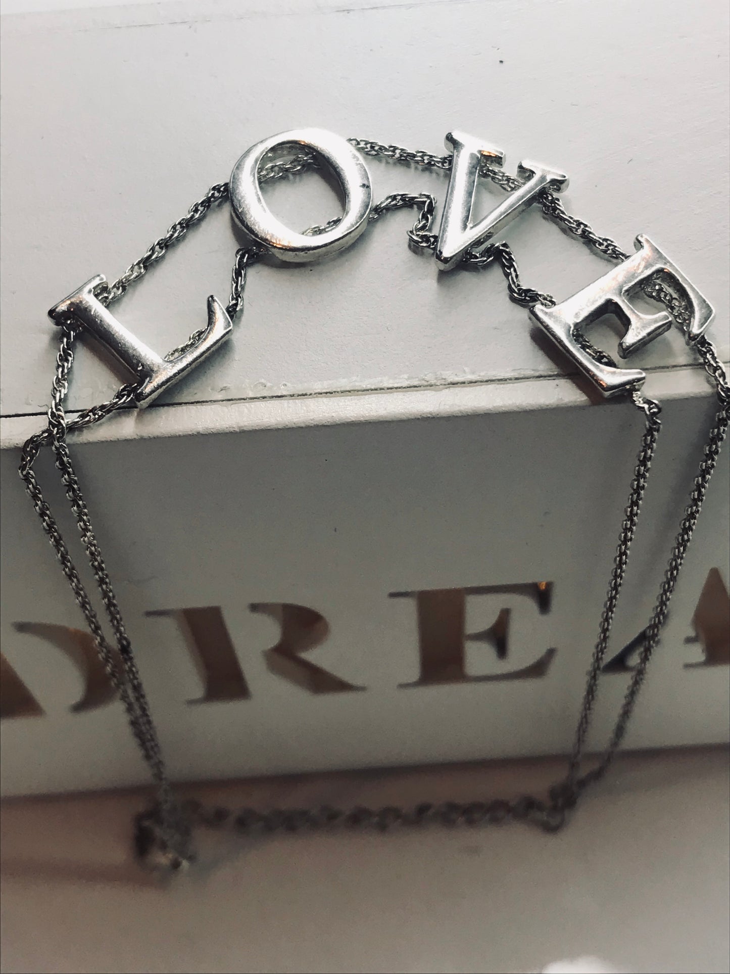 'Love Is All You Need' Silver Vintage Necklace