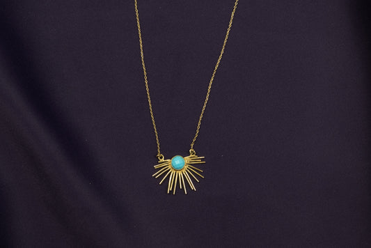 ‘Blue Majestic Sun Flare’ Necklace
