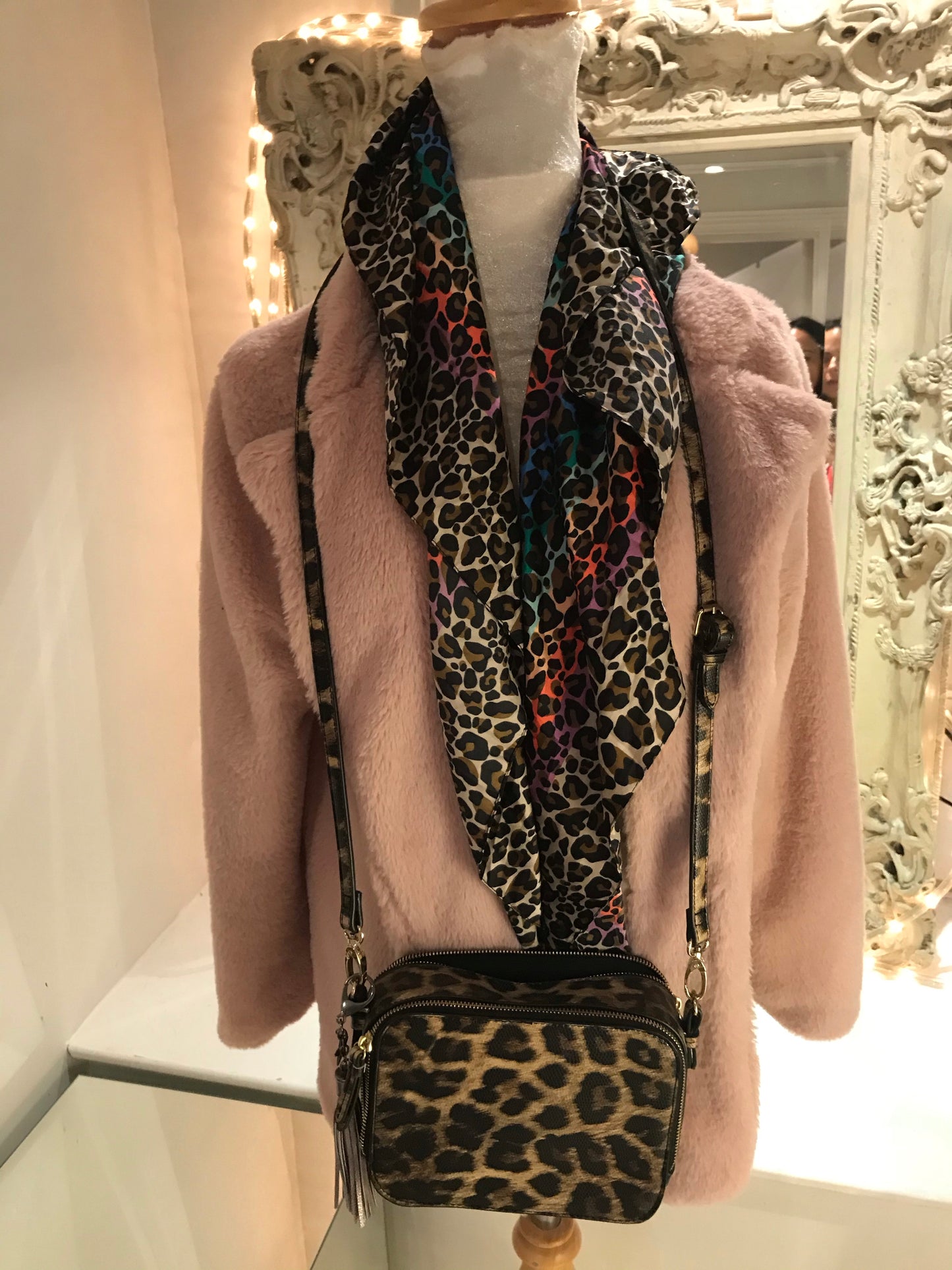 Pink Teddy Bear Faux Fur Coat