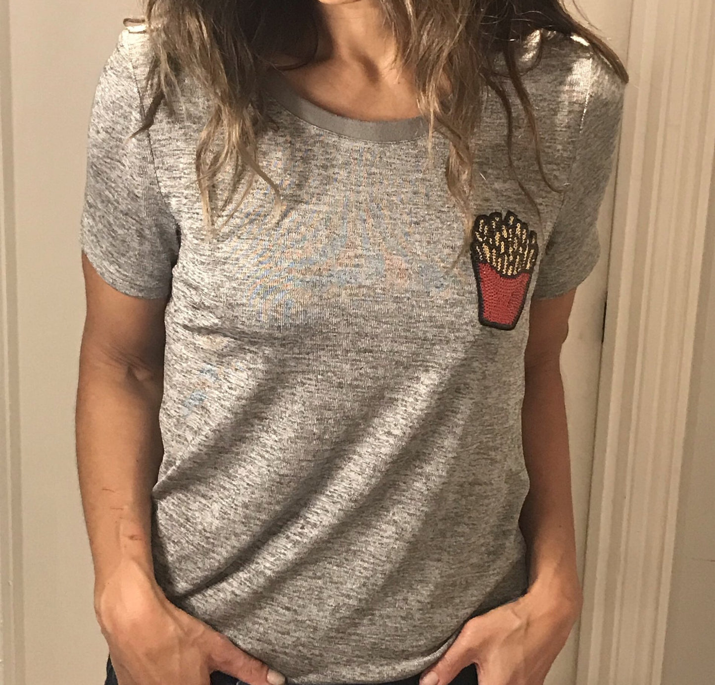 Customised Fries Metallic T-Shirt