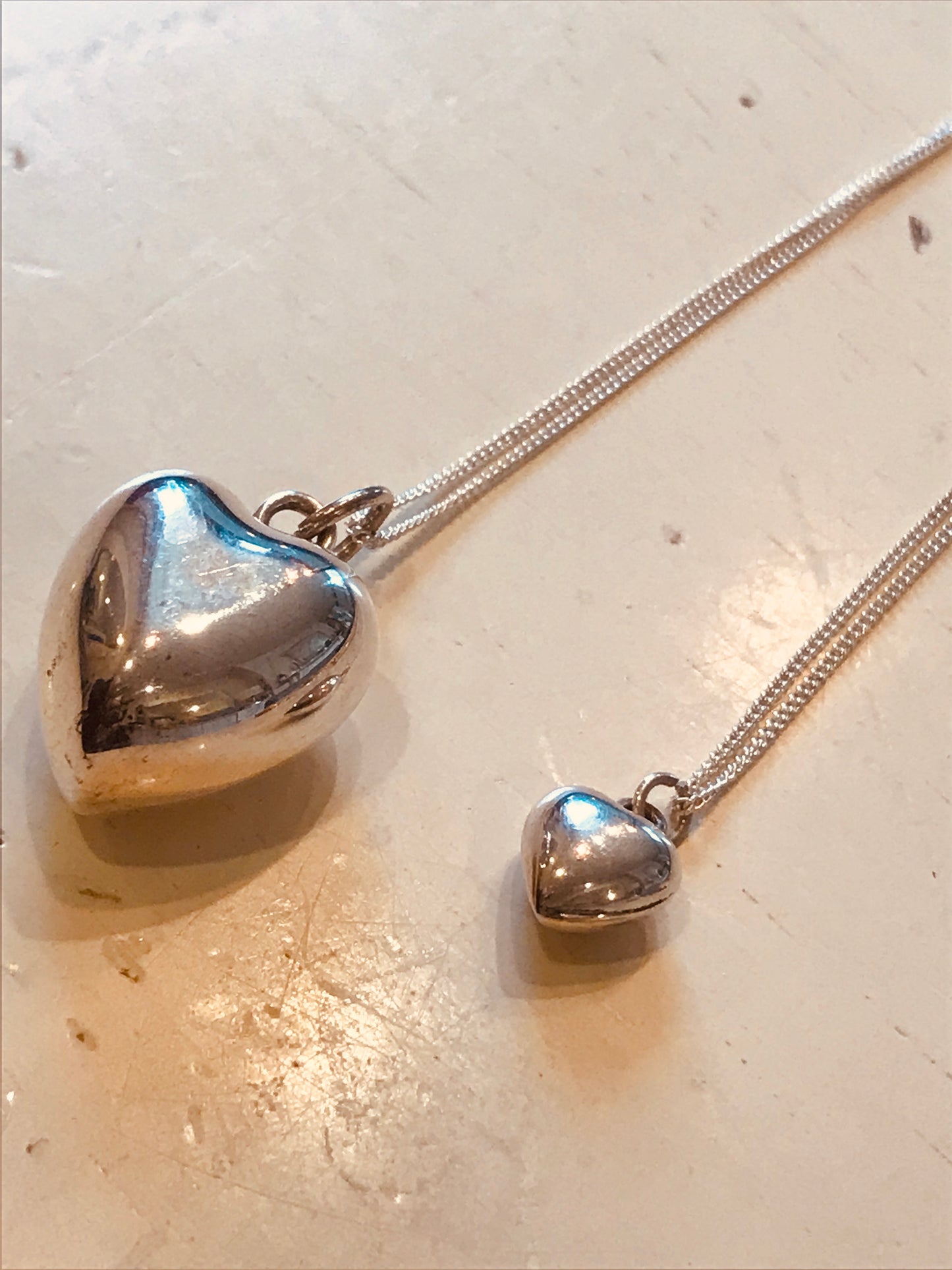 Big Bubble Silver Heart Necklace