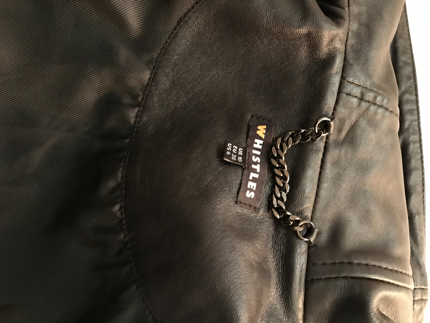 Whistles (THE PERFECT) Leather Bomber Jacket