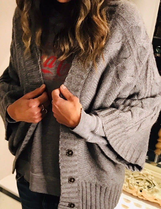 Smoke Grey Warm Winter Cardi