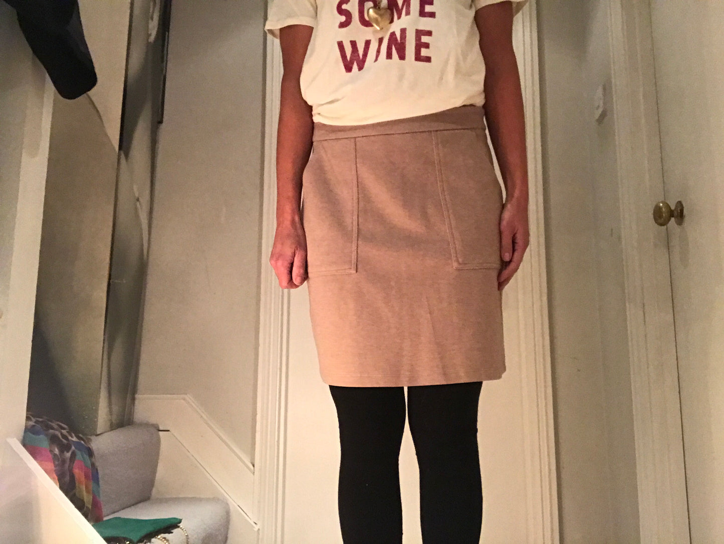 Secretary Supersoft Camel Skirt