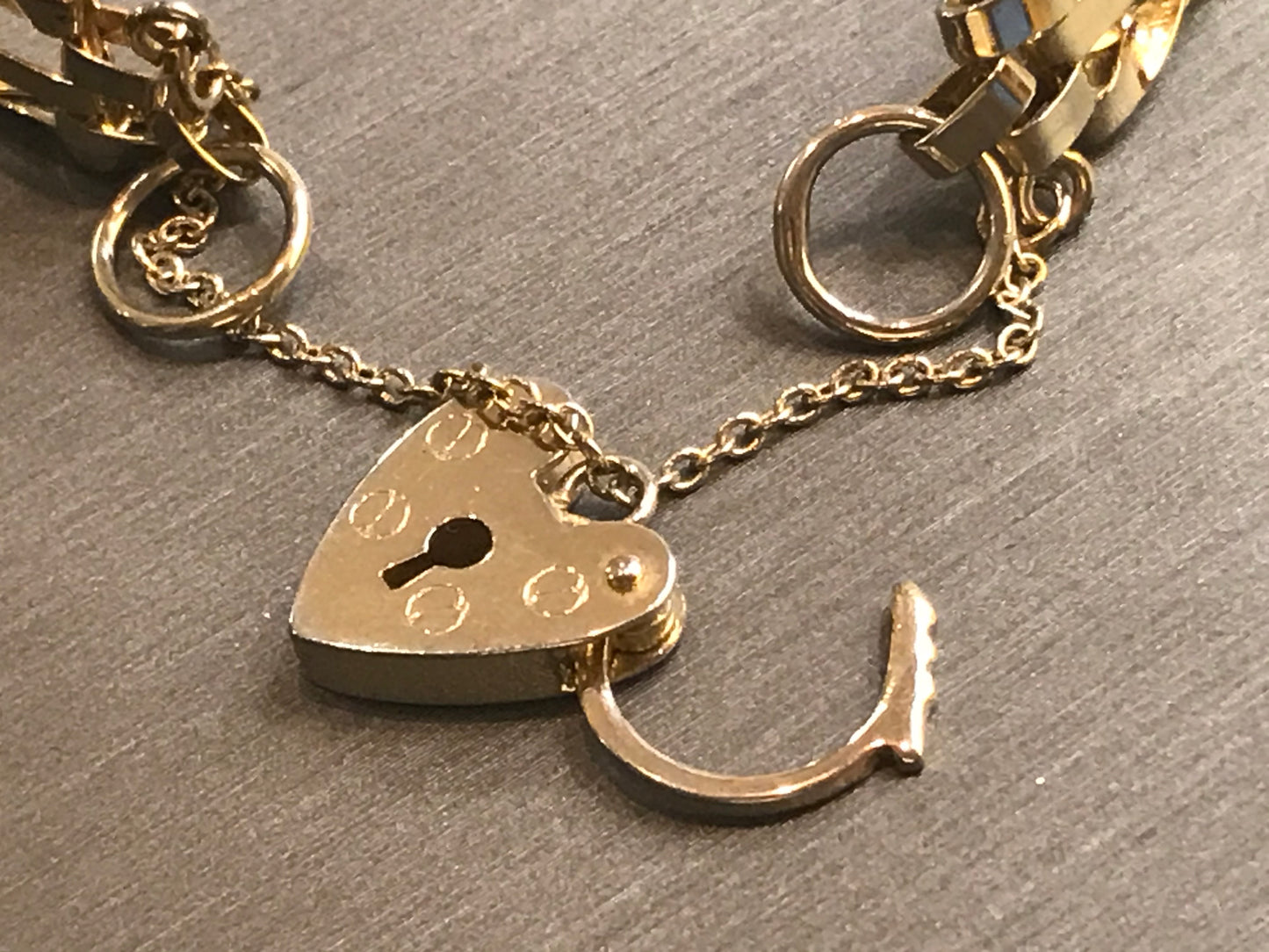 You Stole My Heart Vintage Gold-Plated Bracelet