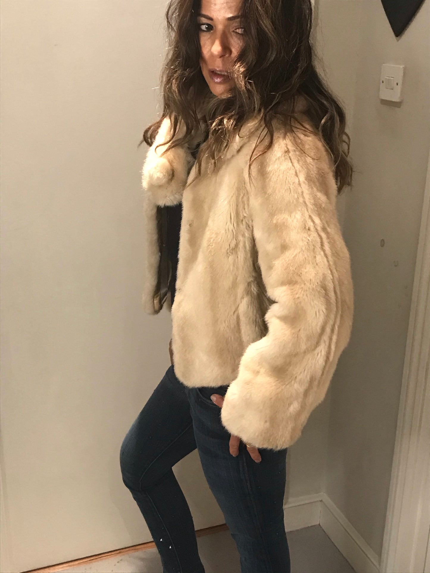 Hollywood Glamour Faux Fur Coat