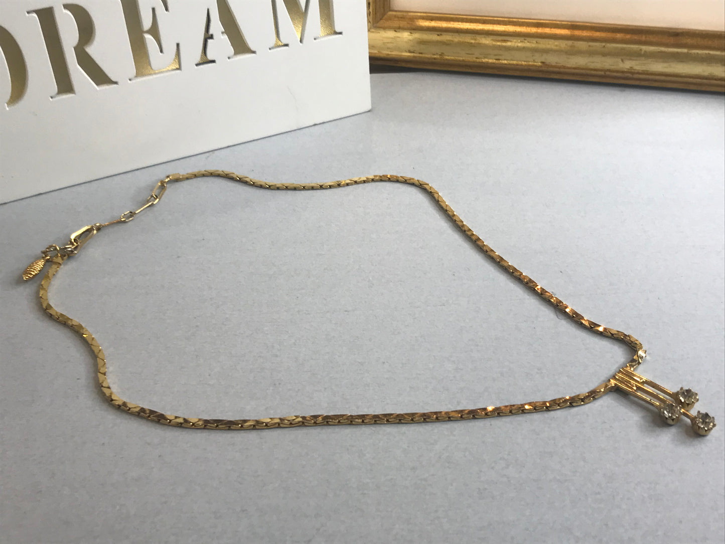 Tai-Bar Art Deco Vintage Gold-Plated Necklace