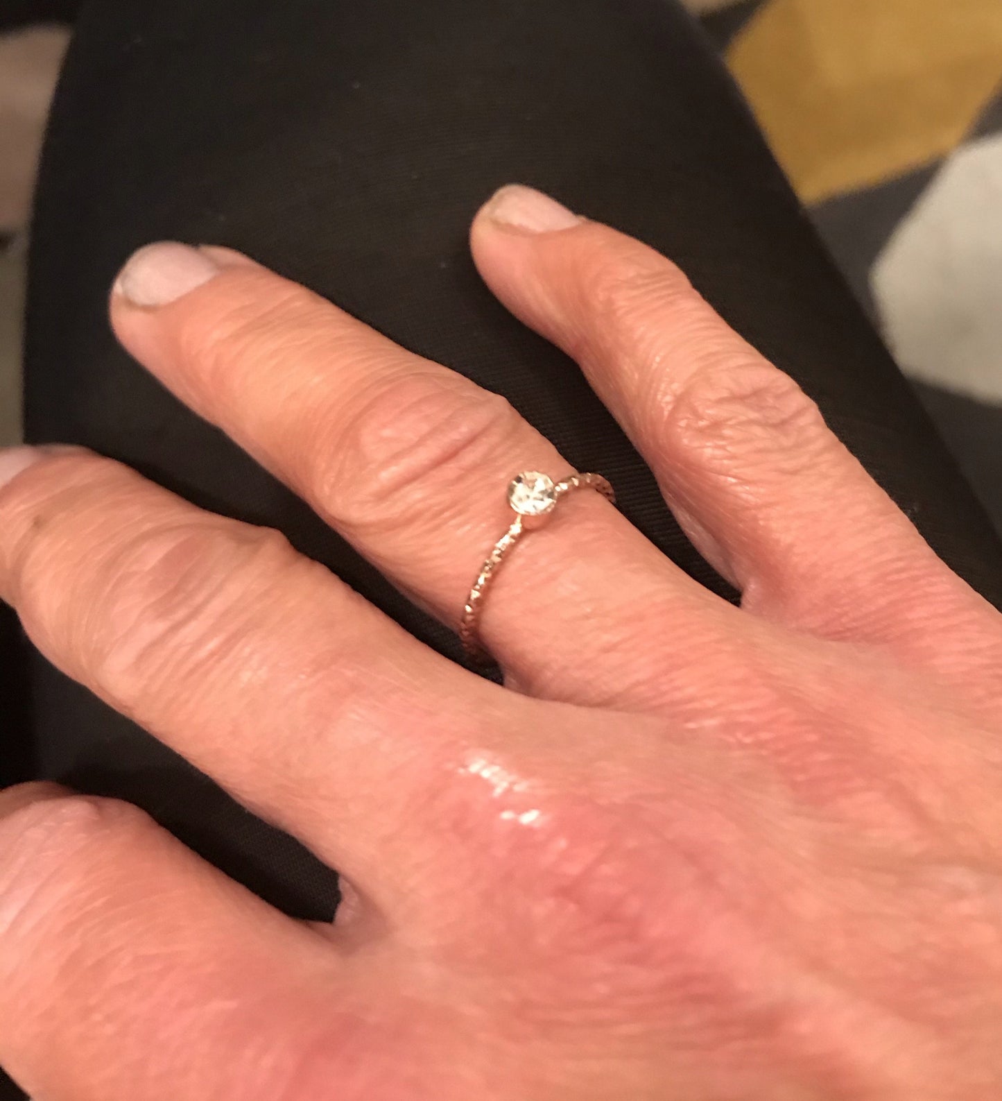 Rose Gold Droplet Ring