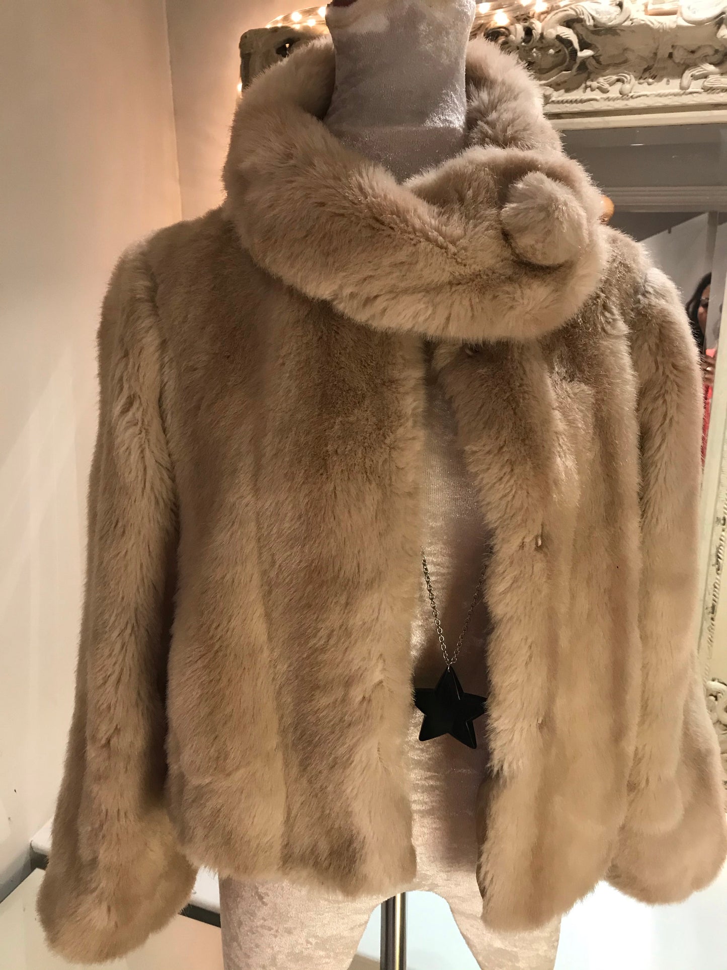 Hollywood Glamour Faux Fur Coat
